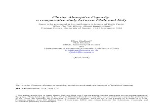 Cluster Absorptive Capacity Guliani Elisa 2003