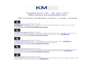 KM Australia 2011 Tweets