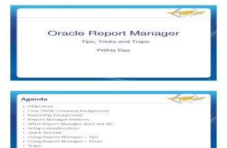 Oracle Report Manager Tips Tricks Traps