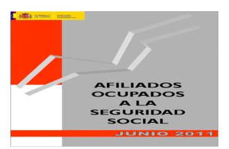 Afiliados a la Seguridad Social Española en JUN 2011