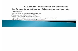 Cloud Based Remote Infrastructure Management