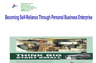 Becoming Self-Reliant Through Personal Business Enterprises