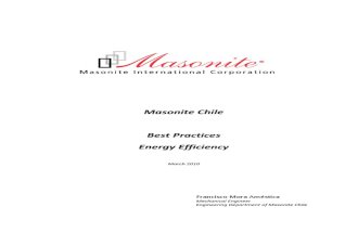 Best Practices Energy Effeciency Masonite Chile March 2011