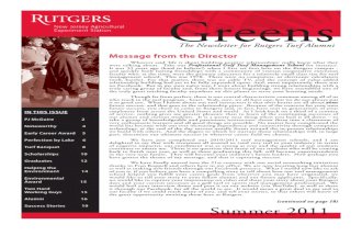 Rutgers Golf Turf Management School Summer 2011 Newsletter