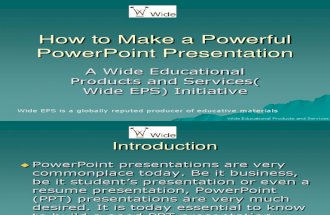How to Make a Powerful Power Point Presentation