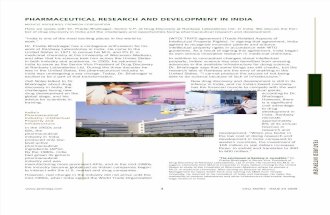 Pharmaceutical Research and Development in India