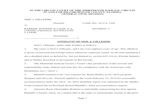 Affidavit of Neil Gillespie Re Judge Martha J Cook, Apr-25-2011
