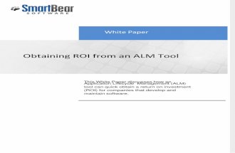 Obtaining ROI From an ALM Tool
