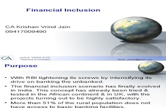 k v Jain Financial Inclusion