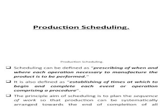20.0 Production Scheduling.