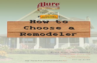 How To Choose A Remodeler