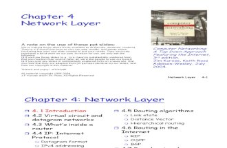 Networks - Chapter 4 - Network Layer 1spp