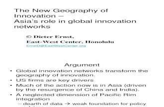 The New Geography of Innovation – Asia’s role in global innovation networks
