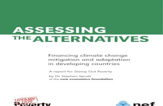 Assessing The Alternatives: Financing climate change mitigation and adaptation in developing countries