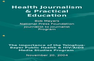 Health Journalism and HIV/AIDS (Bob Meyers)
