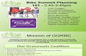 Organizing a Local Bike Summit - the Grand Rapids experience