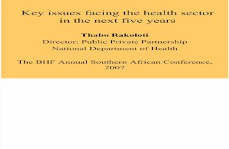Kakoloti - Key issues facing the health sector in the next five years (2007)