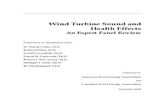 Wind Turbine Sound and Health Effects