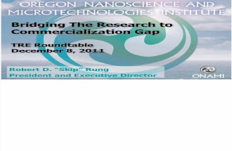 Oregon Nanoscience and Microtechnologies Institute: Bridging the Research to Commercialization Gap