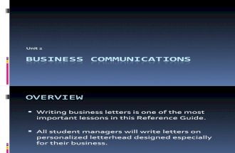 Unit 2 Business Communications