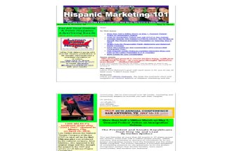 Hispanic Marketing 101 Volume 8 # 36