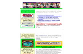 Hispanic Marketing 101 Volume 8 # 24
