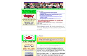 Hispanic Marketing 101 Volume 8 # 20