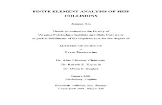 FINITE ELEMENT ANALYSIS OF THE SHIP COLLISION