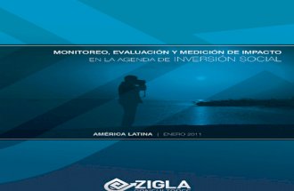 Monitoreo, evaluación y medición de impacto en la agenda de inversión social ZIGLA 2011