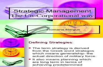 Stretegic Management Strategies