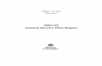 2003 Premiers Annual Report