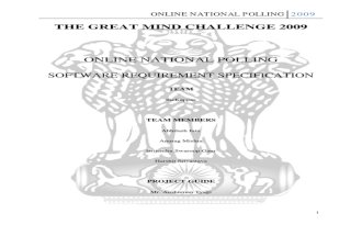 Online National Polling TGMC 2009 REPORT