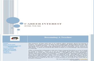 Career Interest Web Site