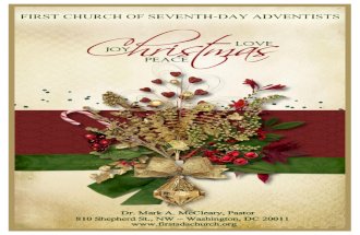 First Church of Seventh-day Adventists Weekly Bulletin - Holiday 2010