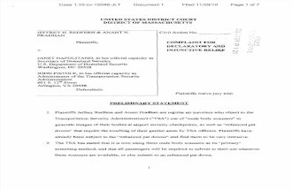 Complaint in Redfern v. Napolitano