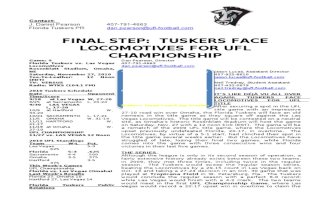 Tuskers Championship Week Game Notes