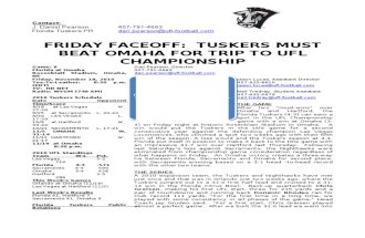 Florida Tuskers Game Notes Week 10 Revised