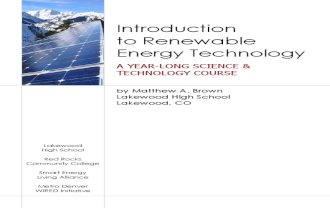 Intro to Renewable Energy