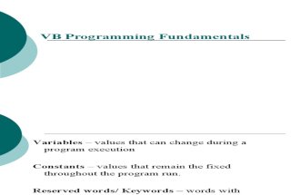 Unit II Programming Fundamentals