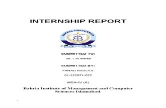 Intership Report FahadR