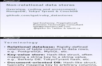 2009-11-14 Non-Relational Data Stores for OpenSQL Camp