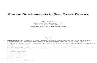 Current Developments in RE Finance Dec 2008 FINAL