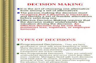 Decision Making - Timothy Mahea