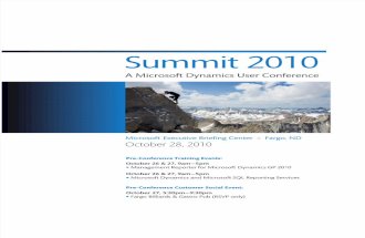 Summit 2010 Agenda