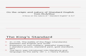 24 on the Origin and Nature of Standard English 3890