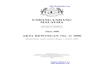 Akta 608 Akta Kewangan (No. 2) 2000