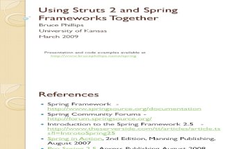 Using Struts 2 and Spring Frameworks Together