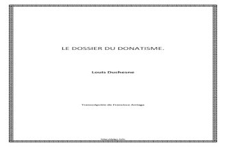 Duchesne - Le Dossier Du Donatisme