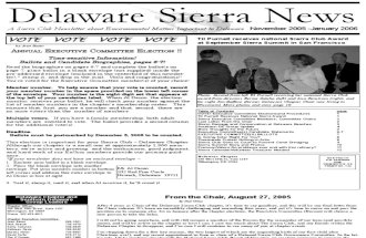 Nov 2005 - Jan 2006 Delaware Sierra Club Newsletter
