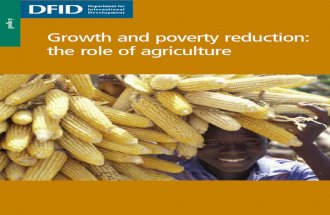 Growth & Poverty Reduction - The Role of Agriculture